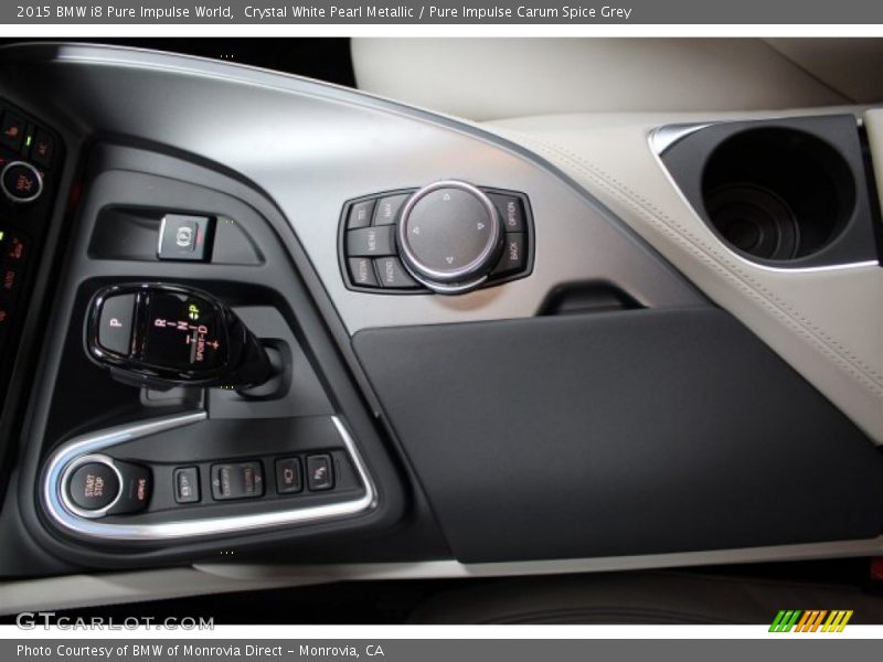 Crystal White Pearl Metallic / Pure Impulse Carum Spice Grey 2015 BMW i8 Pure Impulse World