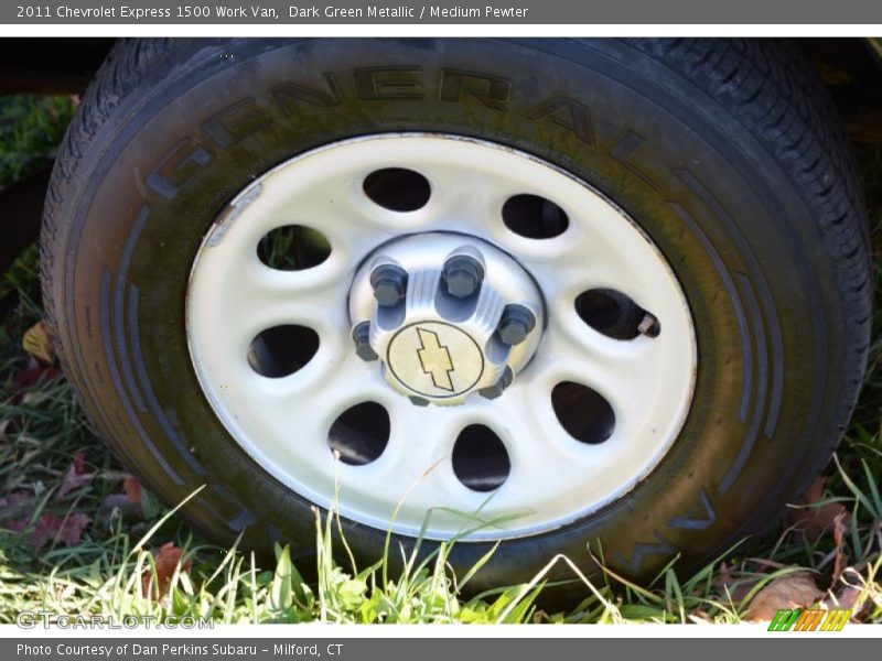 Dark Green Metallic / Medium Pewter 2011 Chevrolet Express 1500 Work Van