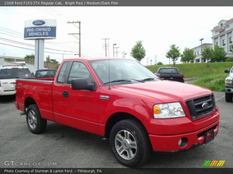 Bright Red / Medium/Dark Flint 2008 Ford F150 STX Regular Cab