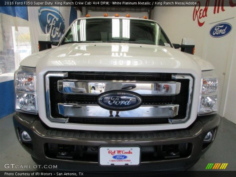 White Platinum Metallic / King Ranch Mesa/Adobe 2016 Ford F350 Super Duty  King Ranch Crew Cab 4x4 DRW