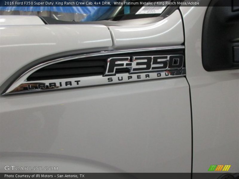 White Platinum Metallic / King Ranch Mesa/Adobe 2016 Ford F350 Super Duty  King Ranch Crew Cab 4x4 DRW