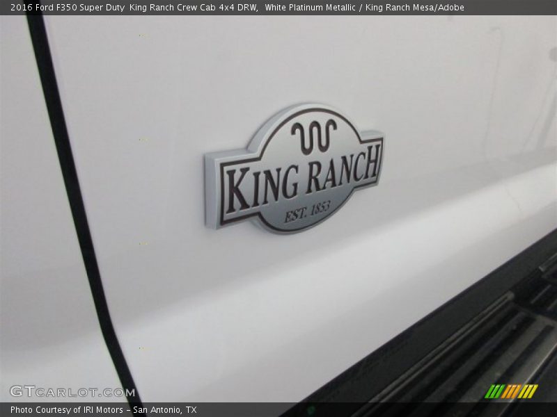White Platinum Metallic / King Ranch Mesa/Adobe 2016 Ford F350 Super Duty  King Ranch Crew Cab 4x4 DRW