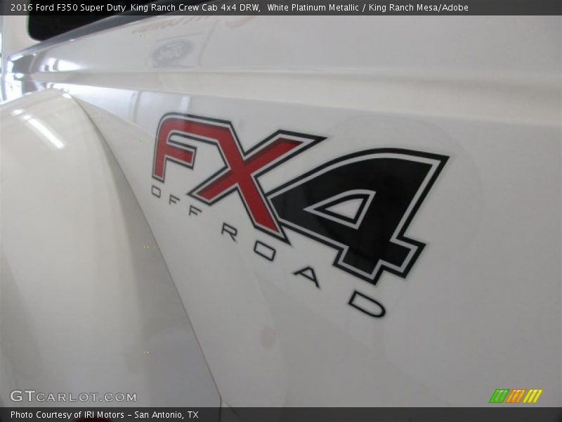White Platinum Metallic / King Ranch Mesa/Adobe 2016 Ford F350 Super Duty  King Ranch Crew Cab 4x4 DRW