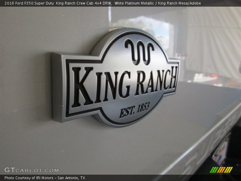 White Platinum Metallic / King Ranch Mesa/Adobe 2016 Ford F350 Super Duty  King Ranch Crew Cab 4x4 DRW