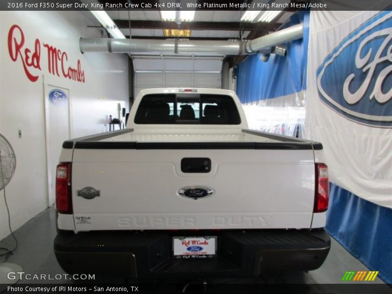 White Platinum Metallic / King Ranch Mesa/Adobe 2016 Ford F350 Super Duty  King Ranch Crew Cab 4x4 DRW
