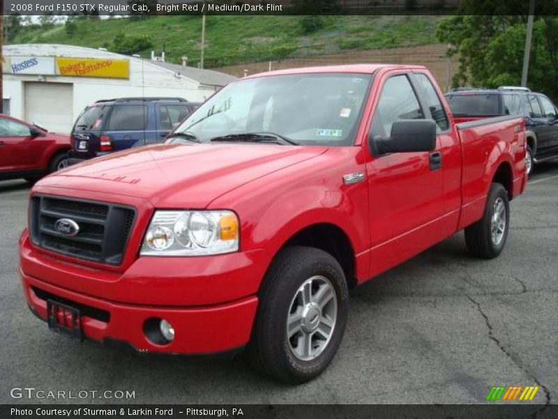 Bright Red / Medium/Dark Flint 2008 Ford F150 STX Regular Cab