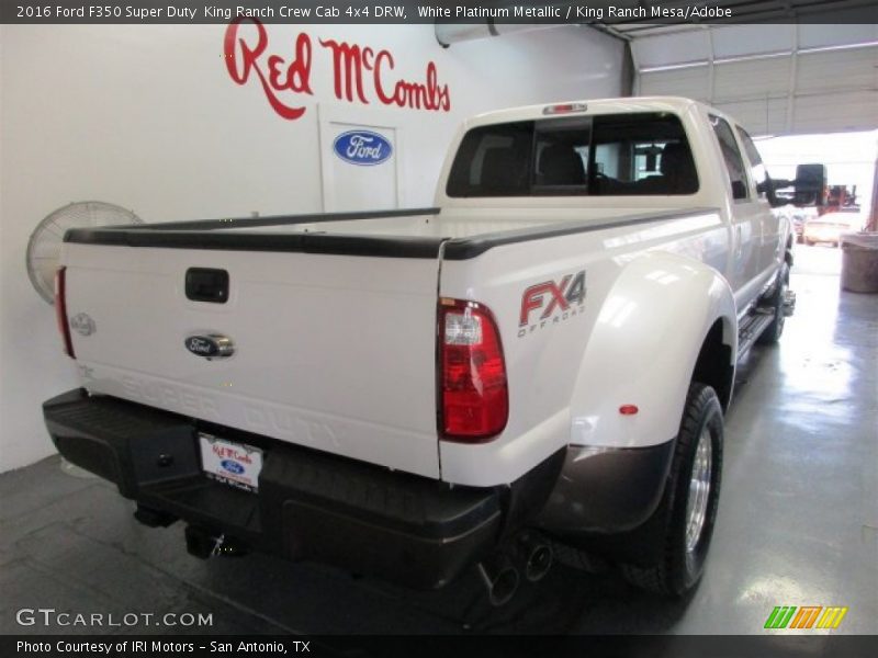 White Platinum Metallic / King Ranch Mesa/Adobe 2016 Ford F350 Super Duty  King Ranch Crew Cab 4x4 DRW