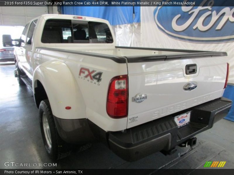 White Platinum Metallic / King Ranch Mesa/Adobe 2016 Ford F350 Super Duty  King Ranch Crew Cab 4x4 DRW