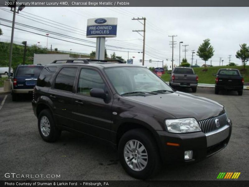 Charcoal Beige Metallic / Pebble 2007 Mercury Mariner Luxury 4WD