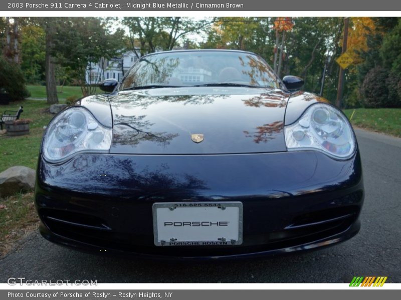 Midnight Blue Metallic / Cinnamon Brown 2003 Porsche 911 Carrera 4 Cabriolet