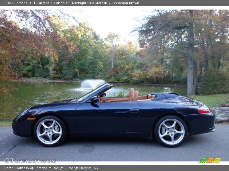 Midnight Blue Metallic / Cinnamon Brown 2003 Porsche 911 Carrera 4 Cabriolet