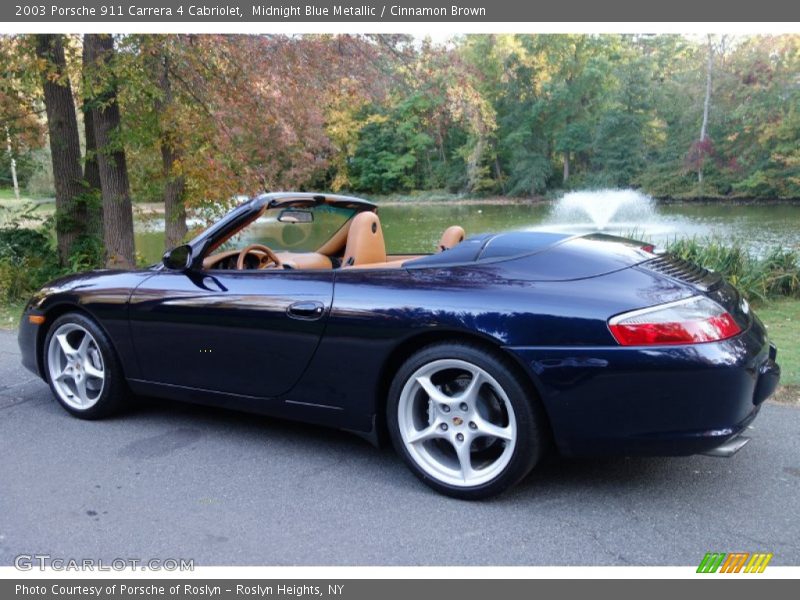 Midnight Blue Metallic / Cinnamon Brown 2003 Porsche 911 Carrera 4 Cabriolet