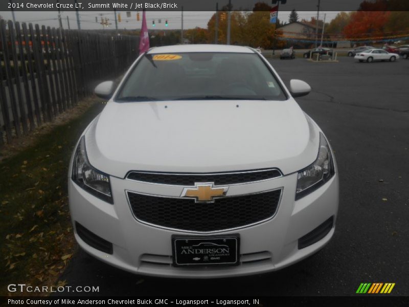 Summit White / Jet Black/Brick 2014 Chevrolet Cruze LT