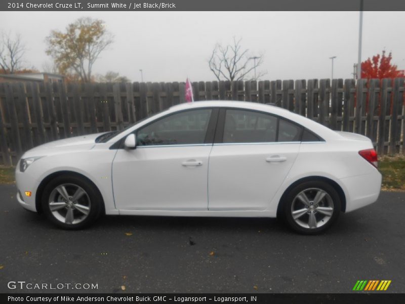 Summit White / Jet Black/Brick 2014 Chevrolet Cruze LT