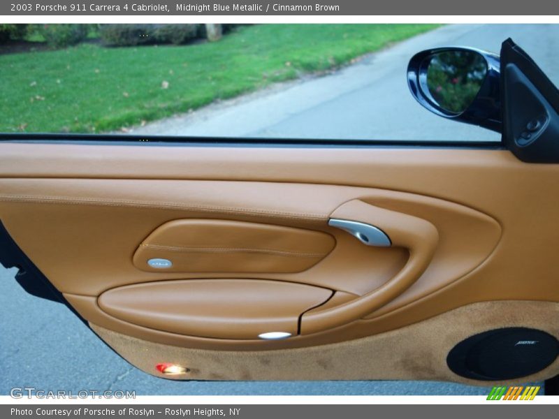 Midnight Blue Metallic / Cinnamon Brown 2003 Porsche 911 Carrera 4 Cabriolet