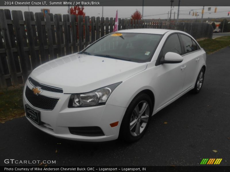 Summit White / Jet Black/Brick 2014 Chevrolet Cruze LT