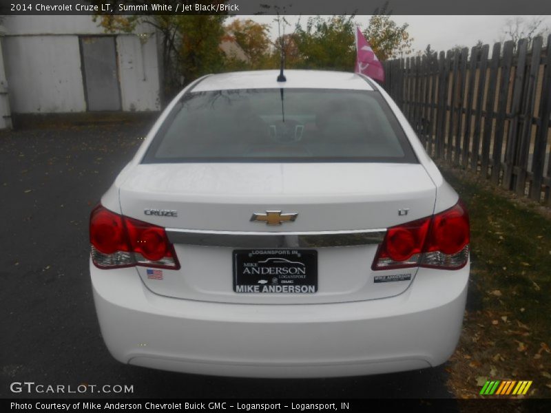 Summit White / Jet Black/Brick 2014 Chevrolet Cruze LT