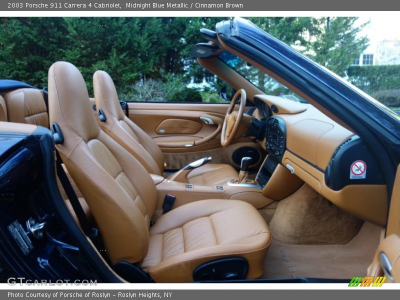 Midnight Blue Metallic / Cinnamon Brown 2003 Porsche 911 Carrera 4 Cabriolet