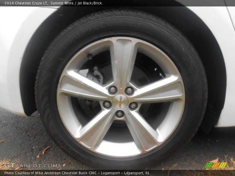 Summit White / Jet Black/Brick 2014 Chevrolet Cruze LT