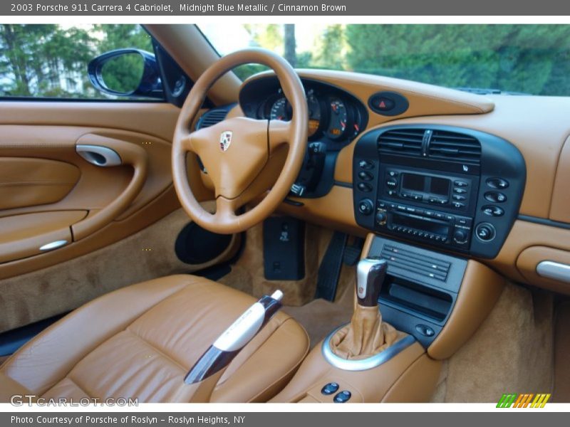 Midnight Blue Metallic / Cinnamon Brown 2003 Porsche 911 Carrera 4 Cabriolet