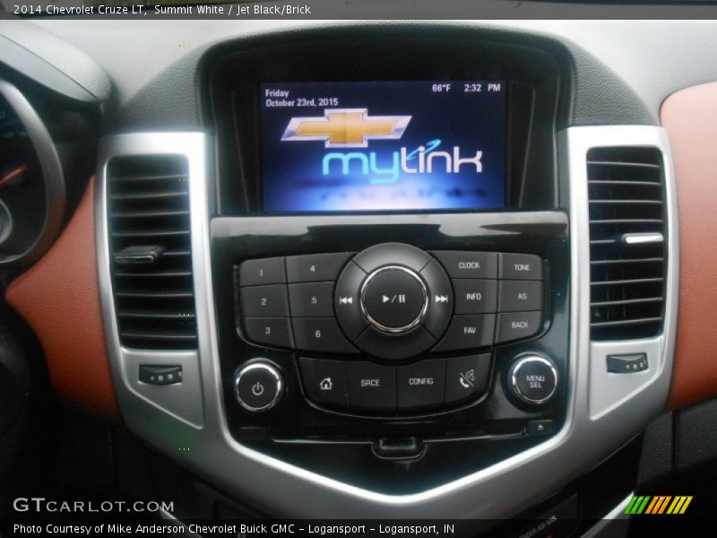 Summit White / Jet Black/Brick 2014 Chevrolet Cruze LT