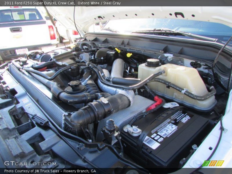 Oxford White / Steel Gray 2011 Ford F250 Super Duty XL Crew Cab