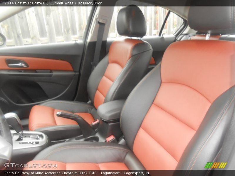 Summit White / Jet Black/Brick 2014 Chevrolet Cruze LT