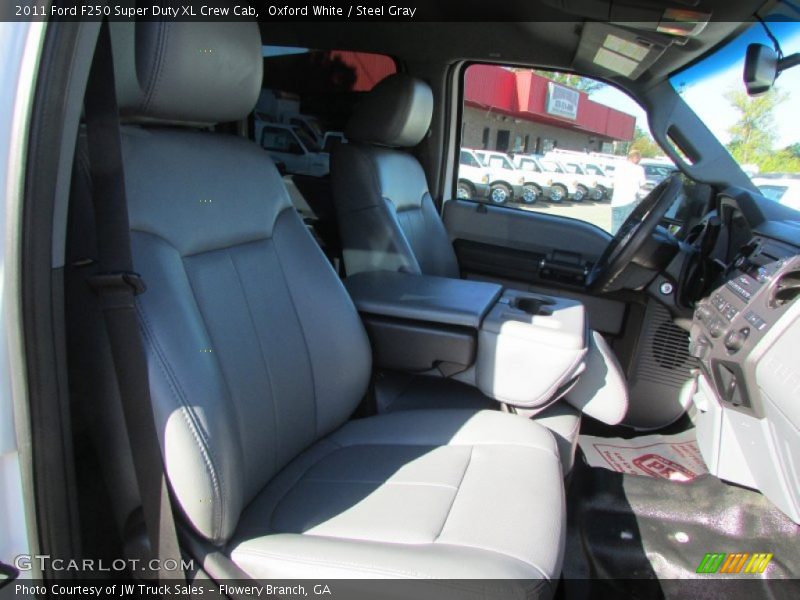 Oxford White / Steel Gray 2011 Ford F250 Super Duty XL Crew Cab