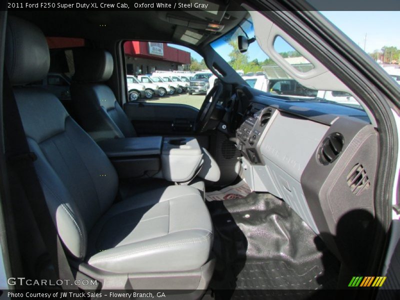 Oxford White / Steel Gray 2011 Ford F250 Super Duty XL Crew Cab
