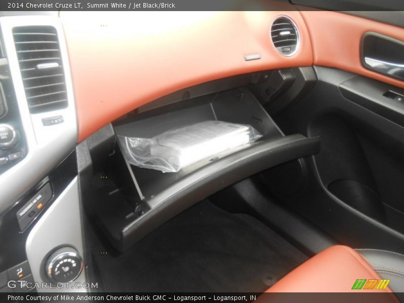 Summit White / Jet Black/Brick 2014 Chevrolet Cruze LT