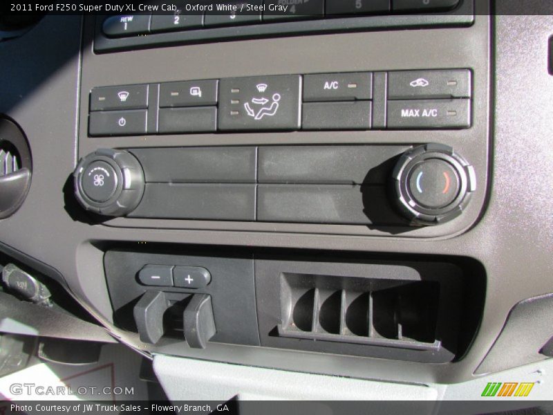 Oxford White / Steel Gray 2011 Ford F250 Super Duty XL Crew Cab