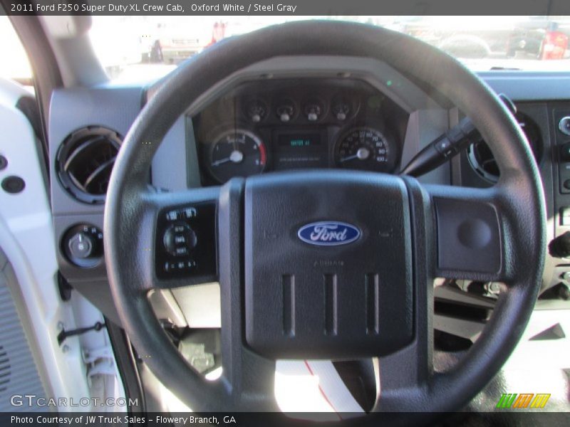 Oxford White / Steel Gray 2011 Ford F250 Super Duty XL Crew Cab