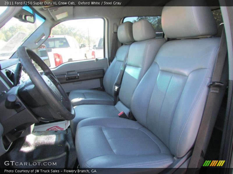 Oxford White / Steel Gray 2011 Ford F250 Super Duty XL Crew Cab