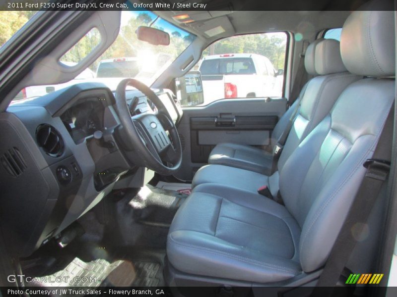 Oxford White / Steel Gray 2011 Ford F250 Super Duty XL Crew Cab