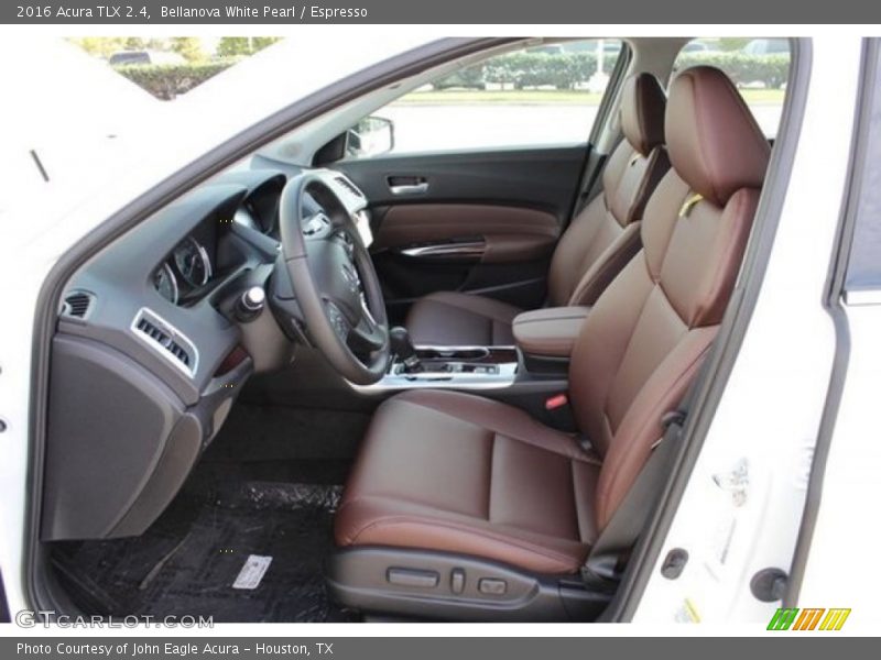 Front Seat of 2016 TLX 2.4