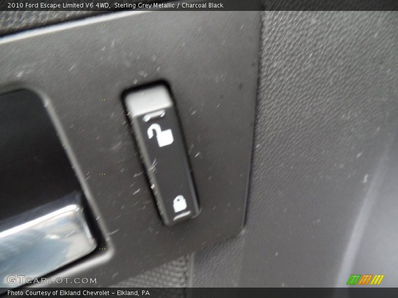Sterling Grey Metallic / Charcoal Black 2010 Ford Escape Limited V6 4WD