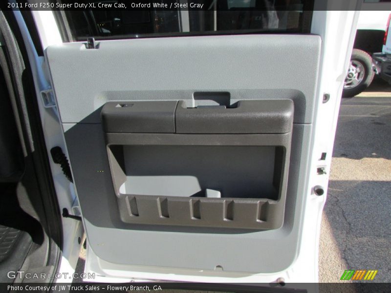Oxford White / Steel Gray 2011 Ford F250 Super Duty XL Crew Cab