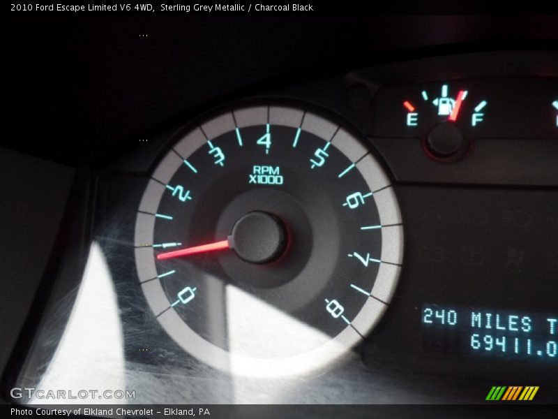 Sterling Grey Metallic / Charcoal Black 2010 Ford Escape Limited V6 4WD