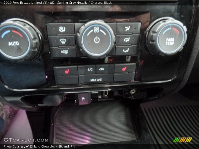 Sterling Grey Metallic / Charcoal Black 2010 Ford Escape Limited V6 4WD
