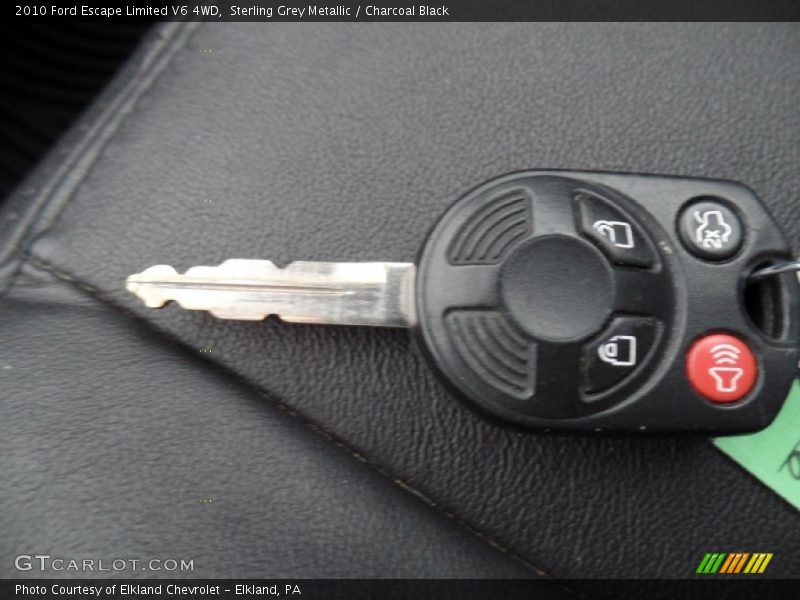 Sterling Grey Metallic / Charcoal Black 2010 Ford Escape Limited V6 4WD