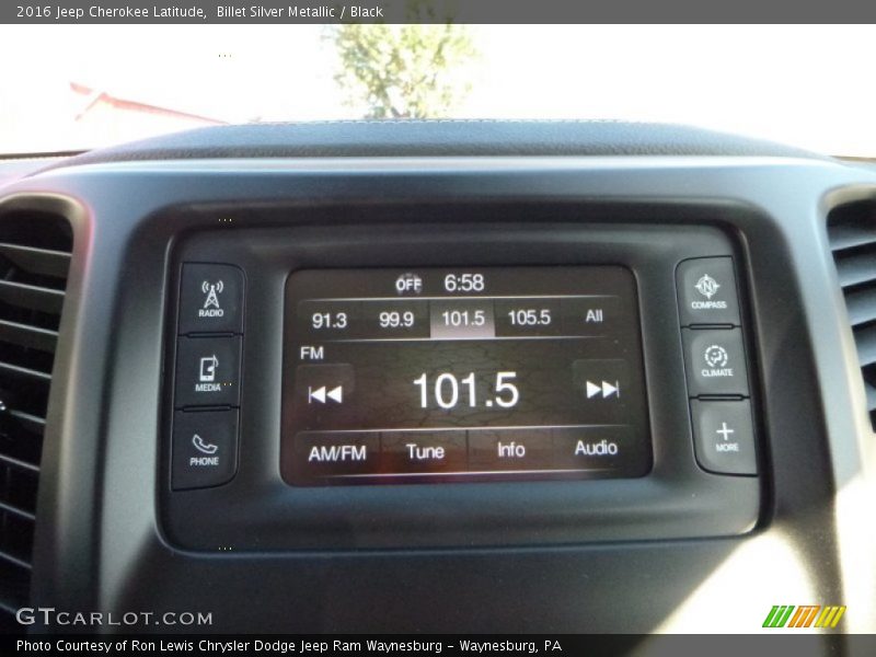 Billet Silver Metallic / Black 2016 Jeep Cherokee Latitude