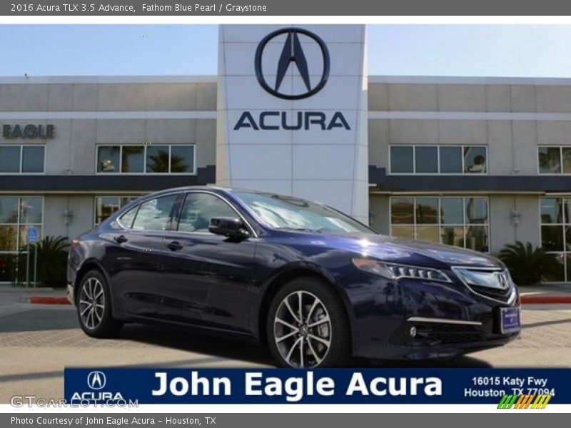 Fathom Blue Pearl / Graystone 2016 Acura TLX 3.5 Advance