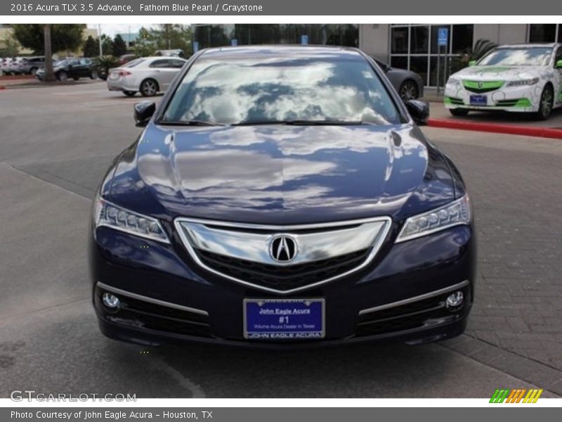Fathom Blue Pearl / Graystone 2016 Acura TLX 3.5 Advance