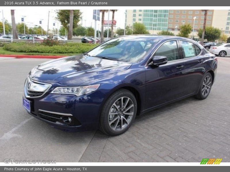 Fathom Blue Pearl / Graystone 2016 Acura TLX 3.5 Advance