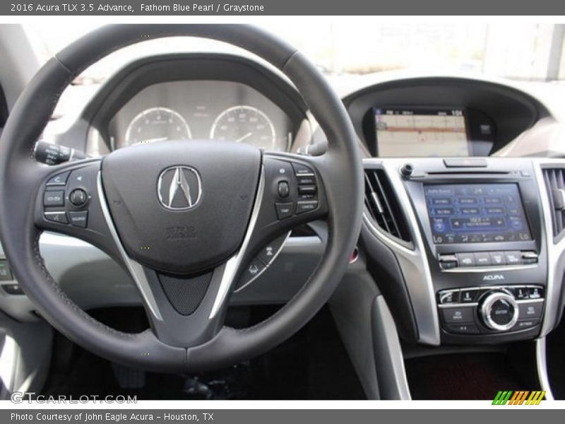 Fathom Blue Pearl / Graystone 2016 Acura TLX 3.5 Advance