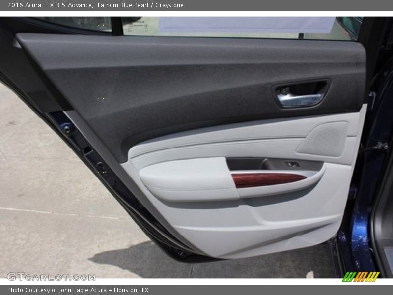 Fathom Blue Pearl / Graystone 2016 Acura TLX 3.5 Advance