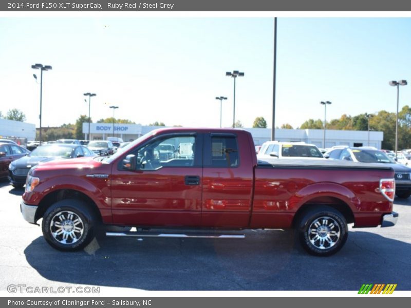 Ruby Red / Steel Grey 2014 Ford F150 XLT SuperCab