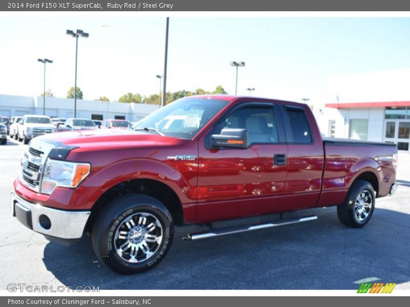 Ruby Red / Steel Grey 2014 Ford F150 XLT SuperCab