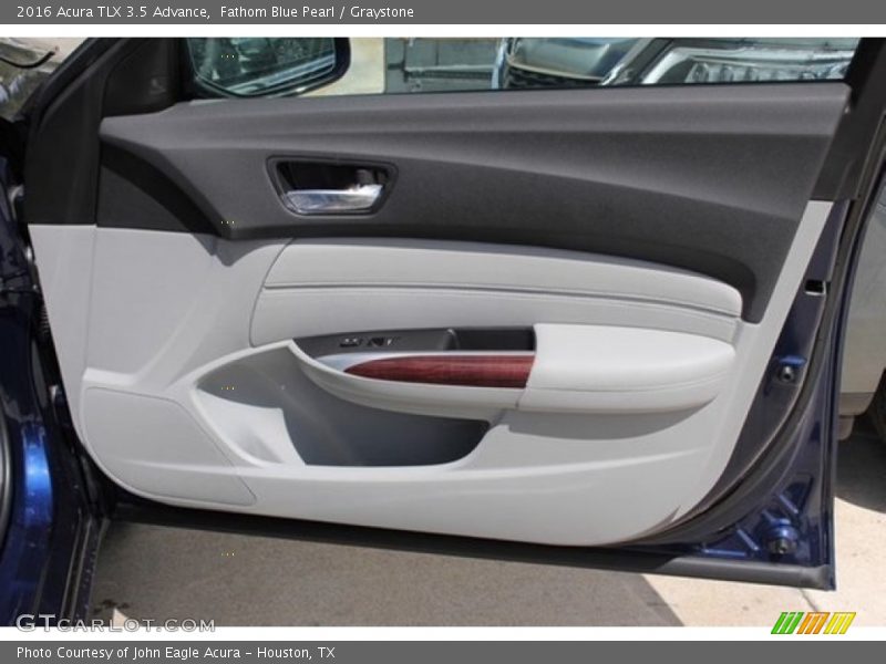 Fathom Blue Pearl / Graystone 2016 Acura TLX 3.5 Advance