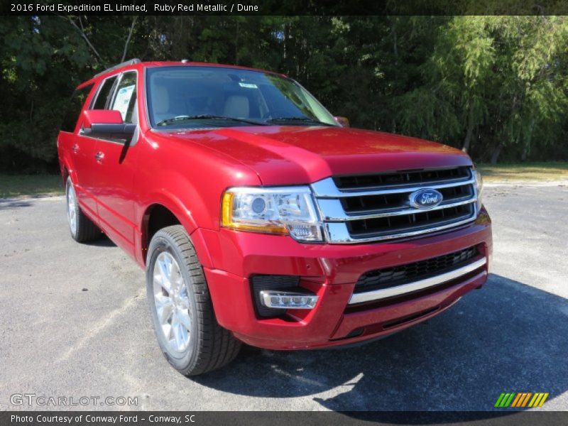 Ruby Red Metallic / Dune 2016 Ford Expedition EL Limited